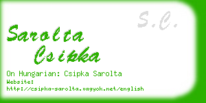 sarolta csipka business card